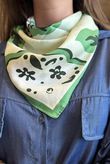 Matteao Silky Blend Square Scarf Green /30=